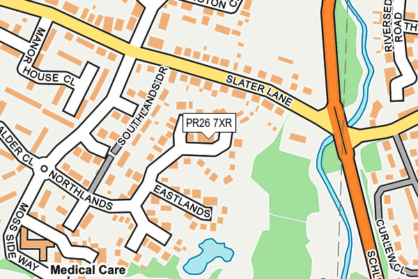 PR26 7XR map - OS OpenMap – Local (Ordnance Survey)