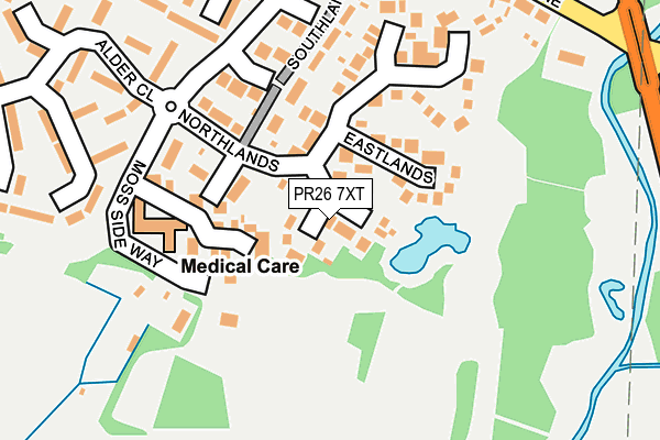 PR26 7XT map - OS OpenMap – Local (Ordnance Survey)