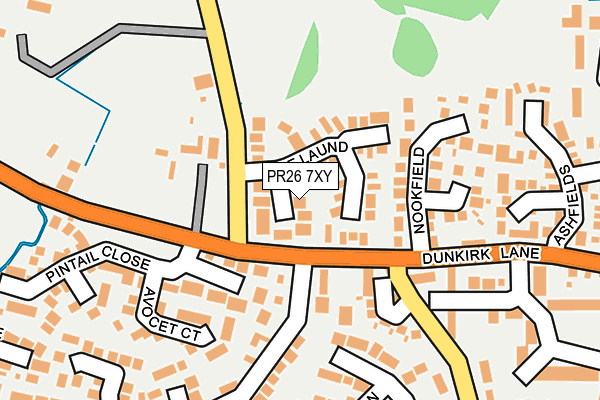 PR26 7XY map - OS OpenMap – Local (Ordnance Survey)