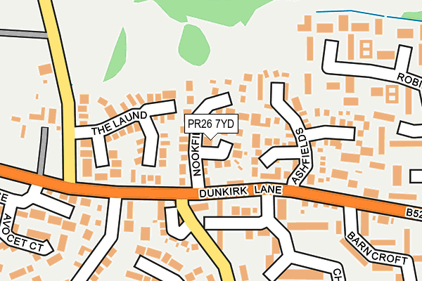 PR26 7YD map - OS OpenMap – Local (Ordnance Survey)