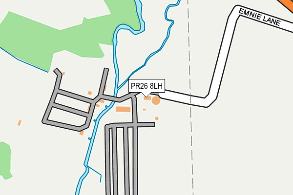PR26 8LH map - OS OpenMap – Local (Ordnance Survey)