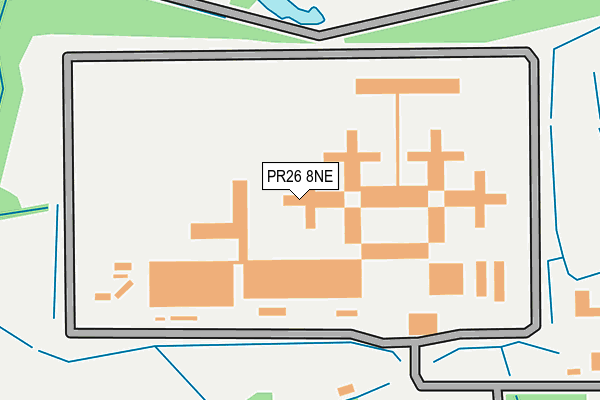 PR26 8NE map - OS OpenMap – Local (Ordnance Survey)