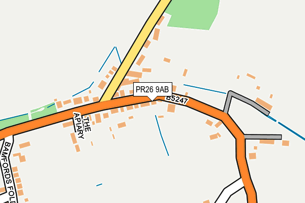 PR26 9AB map - OS OpenMap – Local (Ordnance Survey)