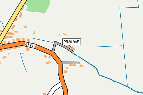 PR26 9AE map - OS OpenMap – Local (Ordnance Survey)