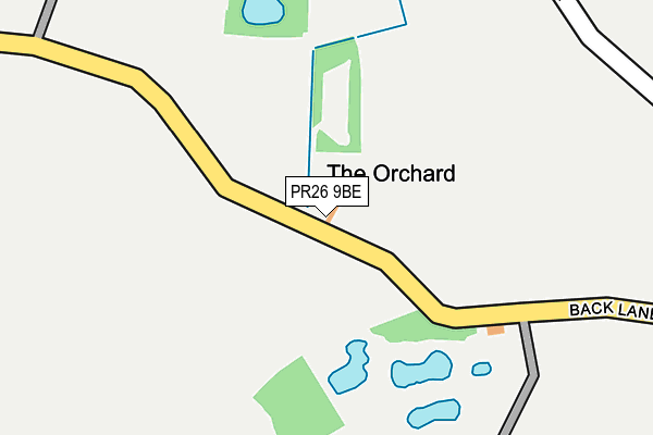 PR26 9BE map - OS OpenMap – Local (Ordnance Survey)