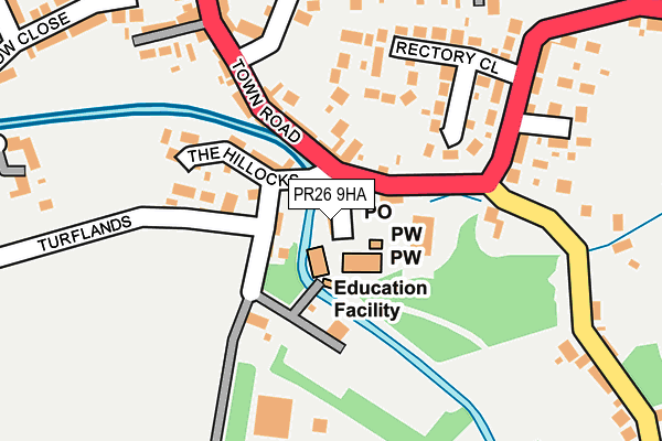 PR26 9HA map - OS OpenMap – Local (Ordnance Survey)