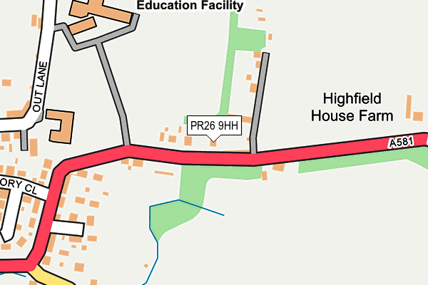 PR26 9HH map - OS OpenMap – Local (Ordnance Survey)