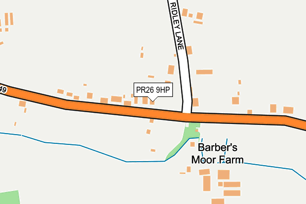 PR26 9HP map - OS OpenMap – Local (Ordnance Survey)