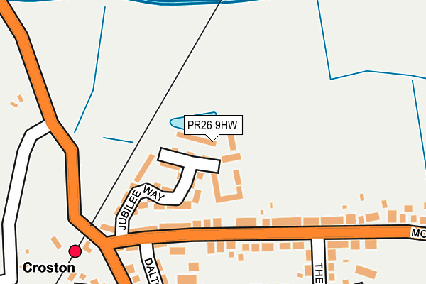 PR26 9HW map - OS OpenMap – Local (Ordnance Survey)