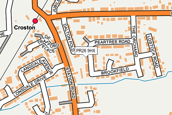 PR26 9HX map - OS OpenMap – Local (Ordnance Survey)