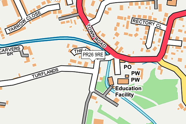 PR26 9RE map - OS OpenMap – Local (Ordnance Survey)
