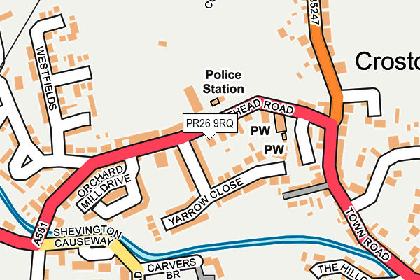 PR26 9RQ map - OS OpenMap – Local (Ordnance Survey)