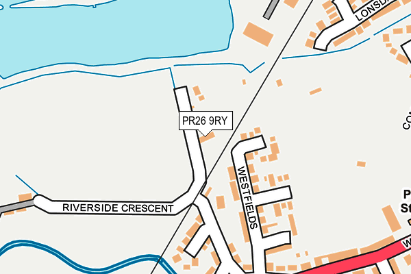 PR26 9RY map - OS OpenMap – Local (Ordnance Survey)
