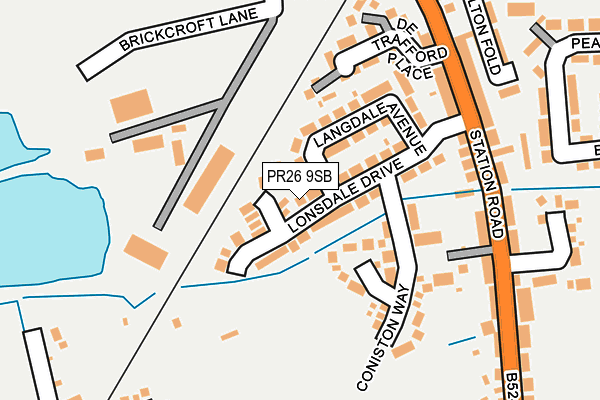 PR26 9SB map - OS OpenMap – Local (Ordnance Survey)
