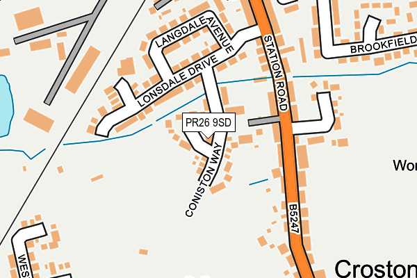PR26 9SD map - OS OpenMap – Local (Ordnance Survey)
