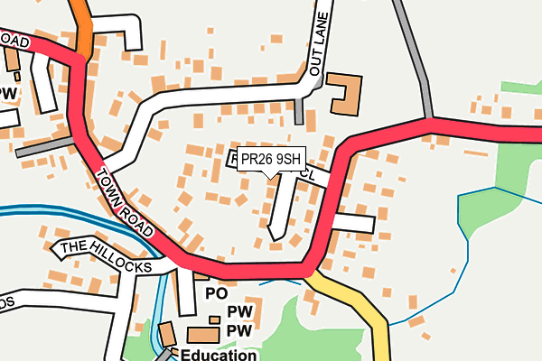 PR26 9SH map - OS OpenMap – Local (Ordnance Survey)
