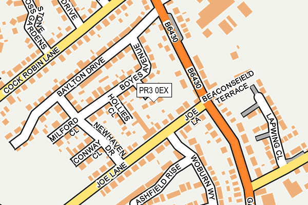 PR3 0EX map - OS OpenMap – Local (Ordnance Survey)