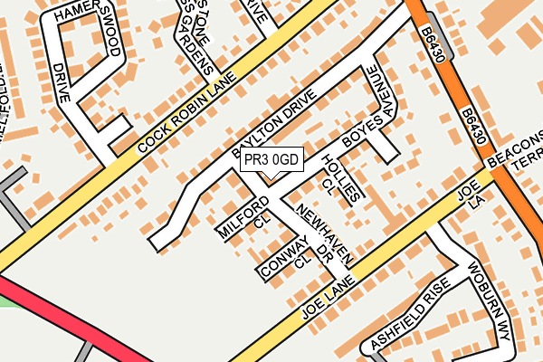 PR3 0GD map - OS OpenMap – Local (Ordnance Survey)