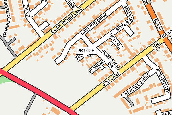 PR3 0GE map - OS OpenMap – Local (Ordnance Survey)