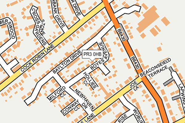 PR3 0HB map - OS OpenMap – Local (Ordnance Survey)