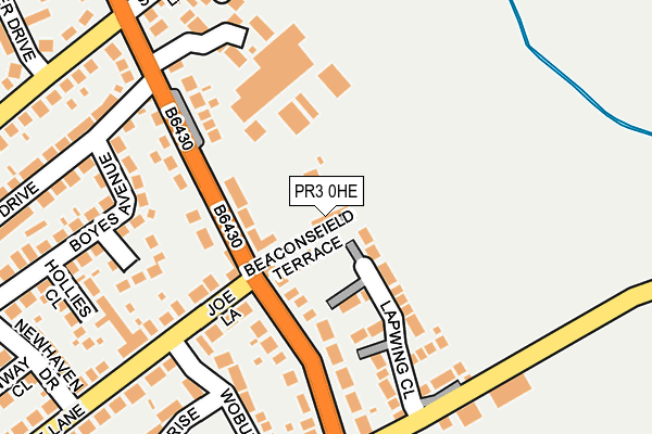 PR3 0HE map - OS OpenMap – Local (Ordnance Survey)