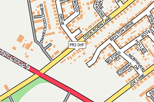 PR3 0HF map - OS OpenMap – Local (Ordnance Survey)