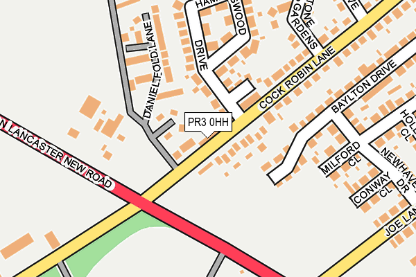 PR3 0HH map - OS OpenMap – Local (Ordnance Survey)