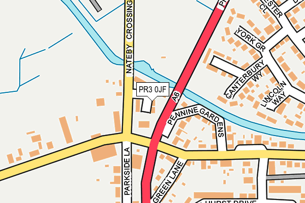 PR3 0JF map - OS OpenMap – Local (Ordnance Survey)