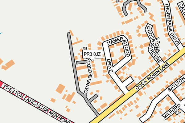 PR3 0JZ map - OS OpenMap – Local (Ordnance Survey)