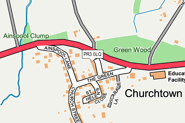 PR3 0LQ map - OS OpenMap – Local (Ordnance Survey)