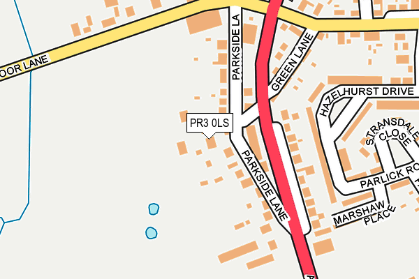 PR3 0LS map - OS OpenMap – Local (Ordnance Survey)