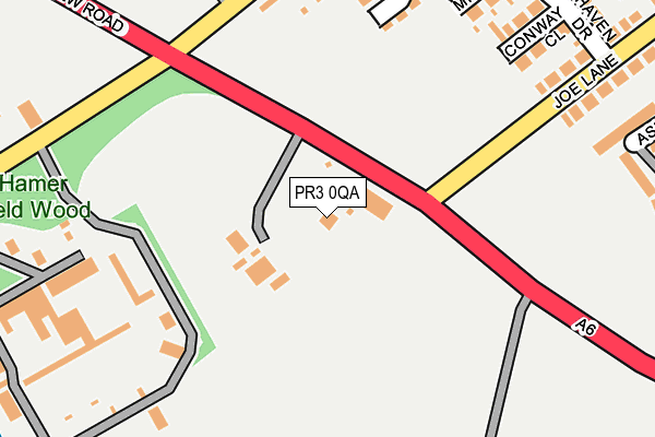PR3 0QA map - OS OpenMap – Local (Ordnance Survey)