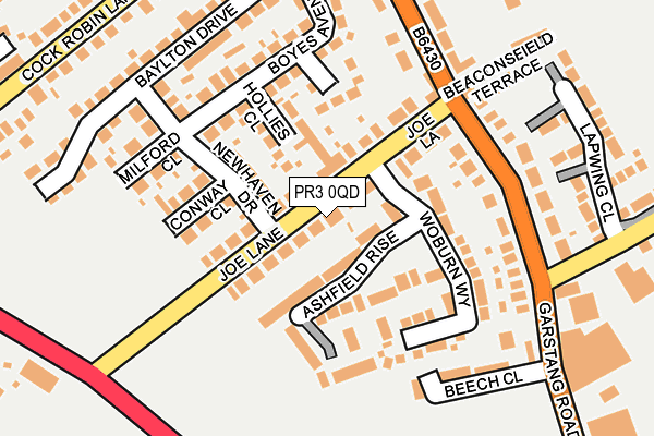 PR3 0QD map - OS OpenMap – Local (Ordnance Survey)
