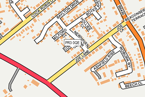 PR3 0QE map - OS OpenMap – Local (Ordnance Survey)