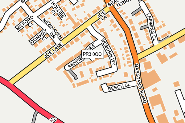 PR3 0QQ map - OS OpenMap – Local (Ordnance Survey)