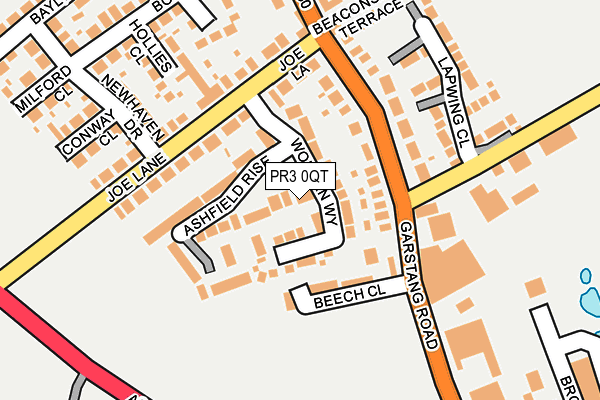 PR3 0QT map - OS OpenMap – Local (Ordnance Survey)