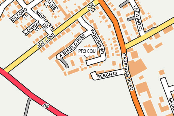 PR3 0QU map - OS OpenMap – Local (Ordnance Survey)