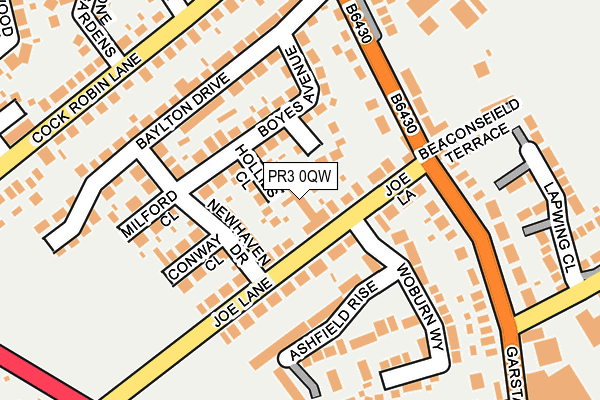 PR3 0QW map - OS OpenMap – Local (Ordnance Survey)