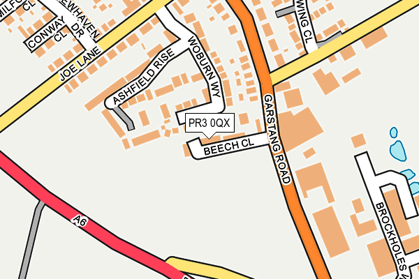 PR3 0QX map - OS OpenMap – Local (Ordnance Survey)