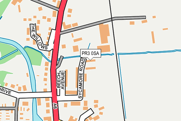 PR3 0SA map - OS OpenMap – Local (Ordnance Survey)