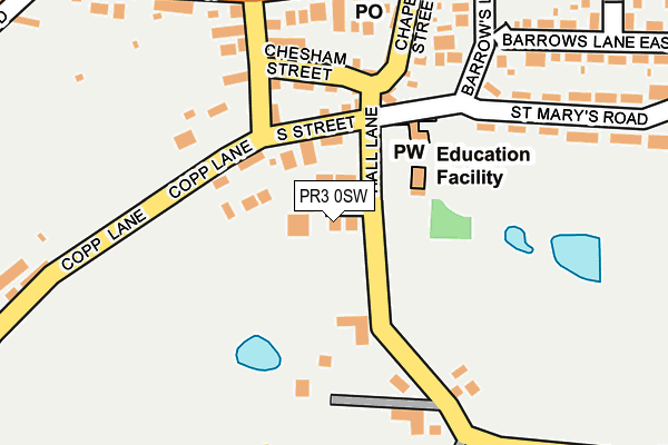 PR3 0SW map - OS OpenMap – Local (Ordnance Survey)