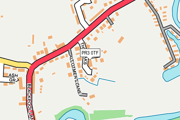 PR3 0TF map - OS OpenMap – Local (Ordnance Survey)