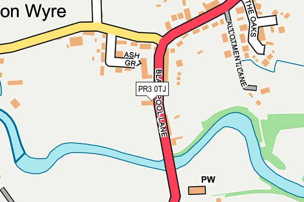 PR3 0TJ map - OS OpenMap – Local (Ordnance Survey)