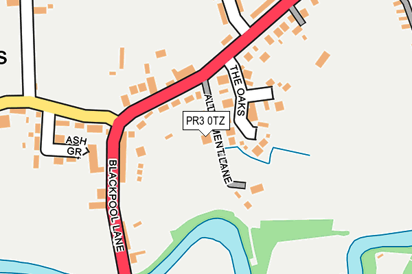 PR3 0TZ map - OS OpenMap – Local (Ordnance Survey)