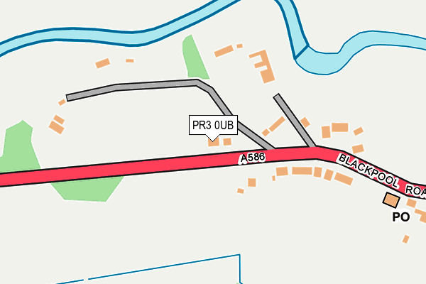 PR3 0UB map - OS OpenMap – Local (Ordnance Survey)