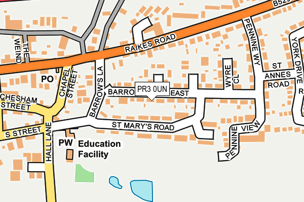 PR3 0UN map - OS OpenMap – Local (Ordnance Survey)