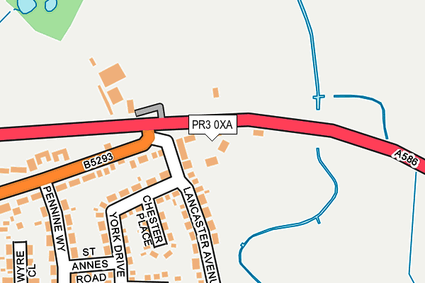 PR3 0XA map - OS OpenMap – Local (Ordnance Survey)