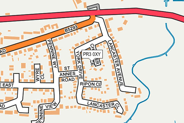 PR3 0XY map - OS OpenMap – Local (Ordnance Survey)
