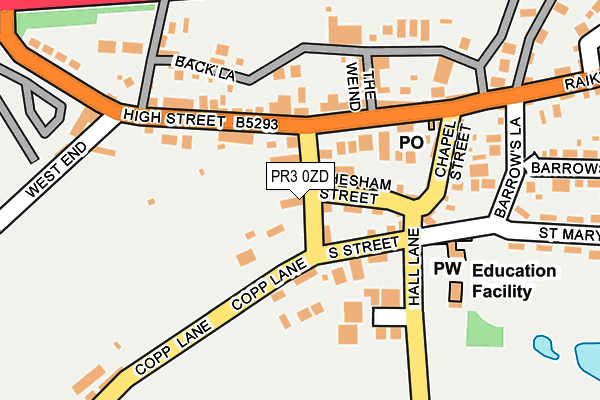 PR3 0ZD map - OS OpenMap – Local (Ordnance Survey)