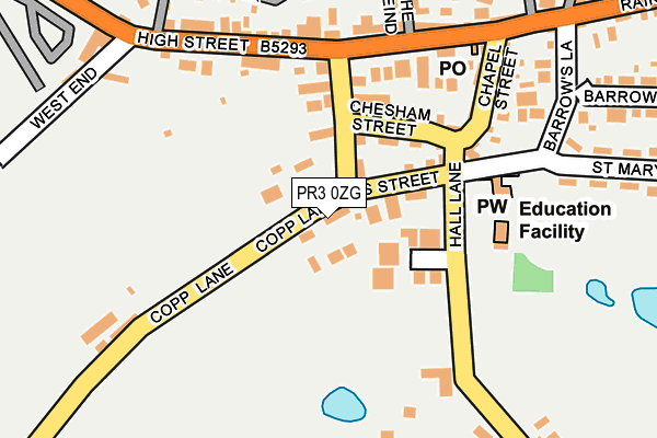 PR3 0ZG map - OS OpenMap – Local (Ordnance Survey)